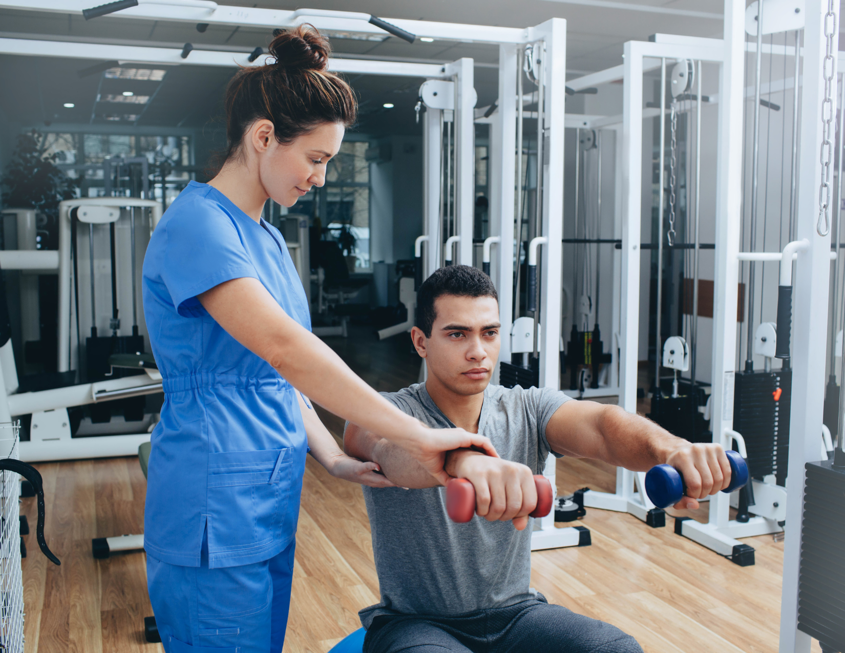 Structured rehabilitation exercise at RehabOne Plus Clinic in Thornhill