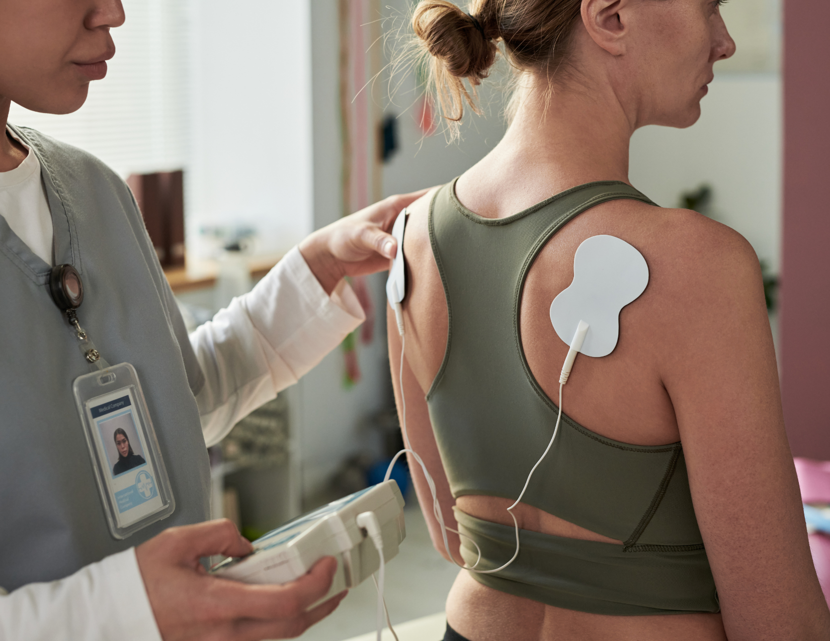 TENS unit home electrotherapy device for at-home pain management at RehabOne Plus Clinic Thornhill